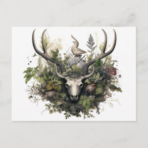Nordic Retro Pagan Artistic Holiday Card Feiertagspostkarte