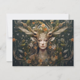 Nordic Retro Pagan Artistic Postcard Postkarte