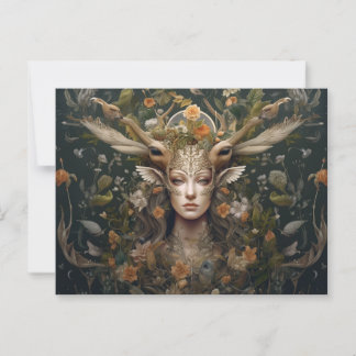 Nordic Retro Pagan Artistic Postcard Postkarte