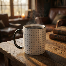 Nordic Running Keramik Schwarz/Weiß Tasse