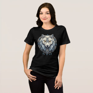 Nordic Sacred Wolf   Mystic Viking Wolf T-Shirt Tri-Blend Shirt