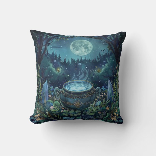Nordic Samhain Halloween - Hexen Cauldron Design Kissen (Vorderseite)