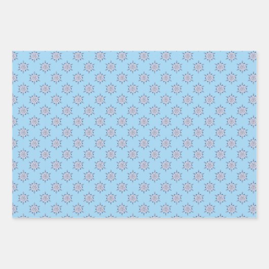 Nordic Santa and Animals Muster auf blau Geschenkpapier Set (Vorderseite 3)