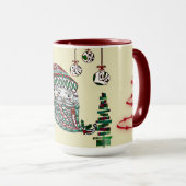 Nordic Santa Claus Weihnachtsvater Vintag rustikal Tasse (VorderseiteRechts)