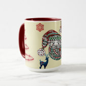 Nordic Santa Claus Weihnachtsvater Vintag rustikal Tasse (Vorderseite Links)