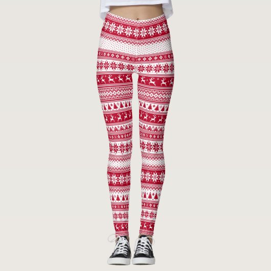Nordic - Skandinavien - Weihnachten Leggings (Vorderseite)