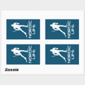 Nordic Ski Life Rechteckiger Aufkleber (Blatt)