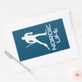 Nordic Ski Life Rechteckiger Aufkleber (Umschlag)