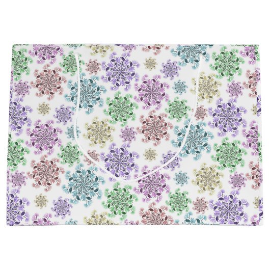 Nordic Snow Garden Große Geschenktüte (Vorderseite)