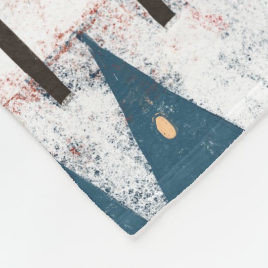 Nordic Snow Winter Tower Muster Fleecedecke (Ecke)