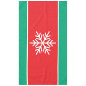 Nordic Snowflake Bright Red Green Streifen Tischdecke (Vorderseite)