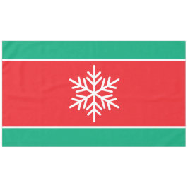 Nordic Snowflake Bright Red Green Streifen Tischdecke