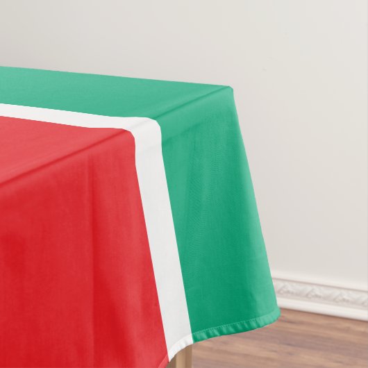 Nordic Snowflake Bright Red Green Streifen Tischdecke (Beispiel)