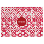 Nordic Snowflake Pattern Individuelle Name Weihnac Große Geschenktüte (Rückseite)