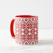 Nordic Snowflake Pattern Individuelle Name Weihnac Tasse (Vorderseite Links)