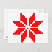 Nordic Snowflake Postkarte (Vorne/Hinten)