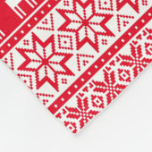Nordic Snowflake Rentier Ugly Christmas Sweater Fleecedecke (Ecke)