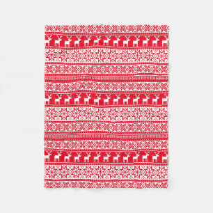 Nordic Snowflake Rentier Ugly Christmas Sweater Fleecedecke