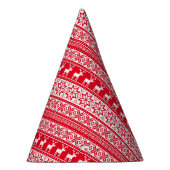 Nordic Snowflake Rentier Ugly Christmas Sweater Partyhütchen (Rechts)