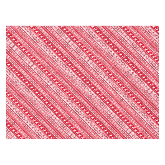 Nordic Snowflake Rentier Ugly Christmas Sweater Tischdecke (Vorderseite (Horizontal))