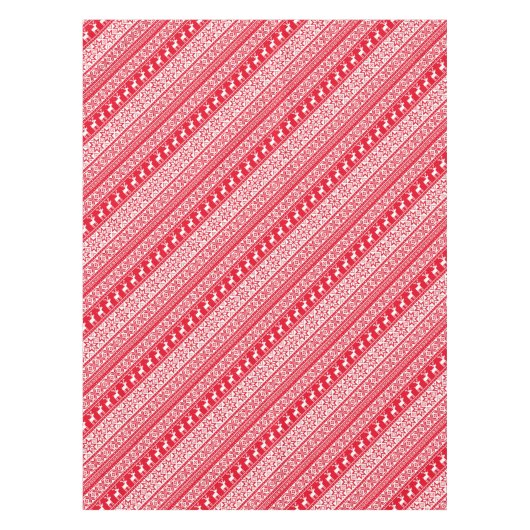 Nordic Snowflake Rentier Ugly Christmas Sweater Tischdecke (Vorderseite)