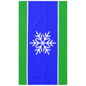 Nordic Snowflake Royal Blue Kelly Green Streifen Tischdecke (Vorderseite)