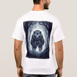 Nordic Spirit Bear T-Shirt - Mystical Forest Guard