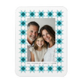 Nordic Star Frame Blue Aqua Magnet (Vertikal)