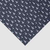 Nordic Stone Blue-Gray Weihnachtsbaumen Dunkel Seidenpapier (Ausschnitt)