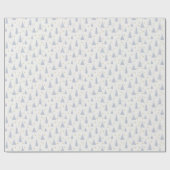 Nordic Stone Blue-Gray Weihnachtsbaumen White Geschenkpapier (Flach)