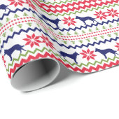 Nordic Style Australian Cattle Dog Christmas Geschenkpapier (Rolleneckpunkt)