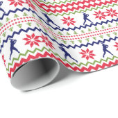 Nordic Style Baseball Hitter Christmas Geschenkpapier (Rolleneckpunkt)