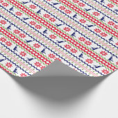 Nordic Style Basketball Player Christmas Geschenkpapier (Ecke)