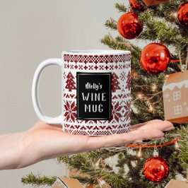 Nordic Style Christmas Sweater Personalisiert Zweifarbige Tasse