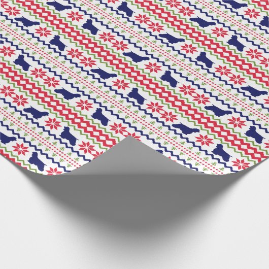 Nordic Style Cocker Spaniel Christmas Geschenkpapier (Ecke)