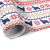 Nordic Style Cocker Spaniel Weihnachten Geschenkpapier (Rolleneckpunkt)