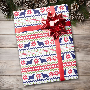 Nordic Style Cocker Spaniel Weihnachten Geschenkpapier