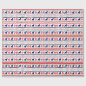 Nordic Style French Bulldog Christmas Geschenkpapier (Flach)