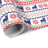 Nordic Style French Bulldog Christmas Geschenkpapier (Rolleneckpunkt)