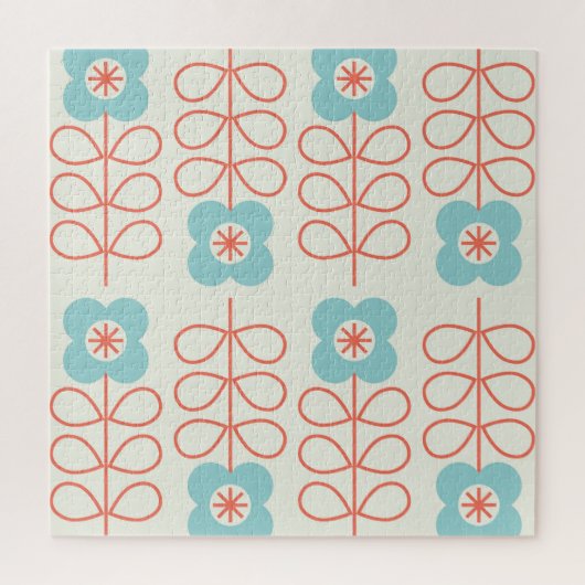 Nordic Style Geometric Floral Vintag. Puzzle (Vertikal)