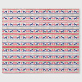 Nordic Style German Shepherd Dog Christmas Geschenkpapier (Flach)