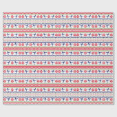 Nordic Style Ice Skater Christmas Geschenkpapier (Flach)