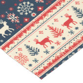 Nordic Style Reindeer Christmas Tree Pattern Kurzer Tischläufer (Ecke)