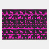 Nordic Sweater Black Lights Wintertiere Geschenkpapier Set (Vorderseite)