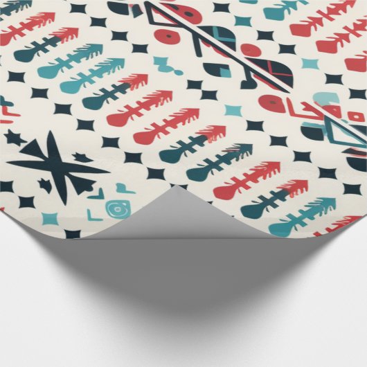 Nordic Sweater Pattern Geschenkpapier (Ecke)