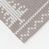 Nordic Sweater Pattern | Monogramm Weihnachten Fleecedecke (Ecke)