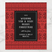 Nordic Sweater personalize Gift Weinetikett (Einzelnes Label)