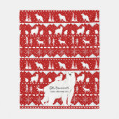 Nordic Sweater Polar Bären Tiere Weihnachten Fleecedecke (Vorderseite)