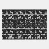 Nordic Sweater Silver Winter Tiere gemischte Farbe Geschenkpapier Set (Vorderseite 2)