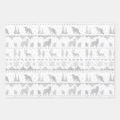 Nordic Sweater Silver Winter Tiere Weiß Geschenkpapier Set (Vorderseite 2)